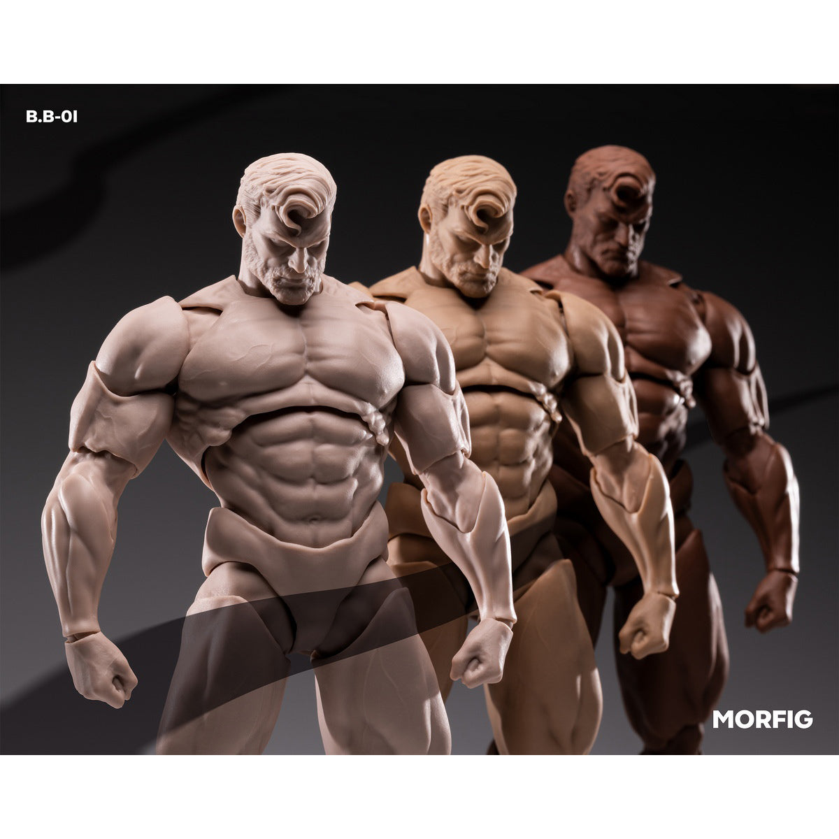 MORFIG Muscular Male Articulated Joints B.B-01 1/12 Scale Action Figure Body