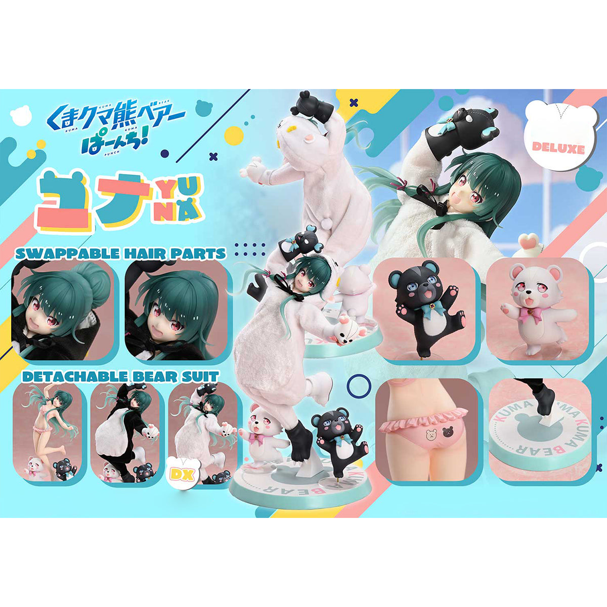 PRISMA WING Kuma Kuma Kuma Bear Punch - Yuna Deluxe Edition Pre-Painted Art Statue