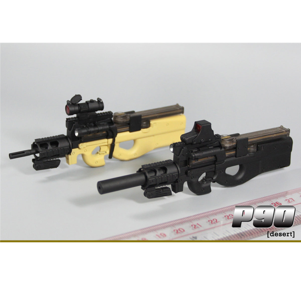 ZYTOYS, P90 Submachine Weapon Gun Model, Doll Accessory for 12-inches