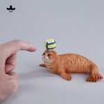 JXK Seal Cat Meow Group Static Animal Figurine