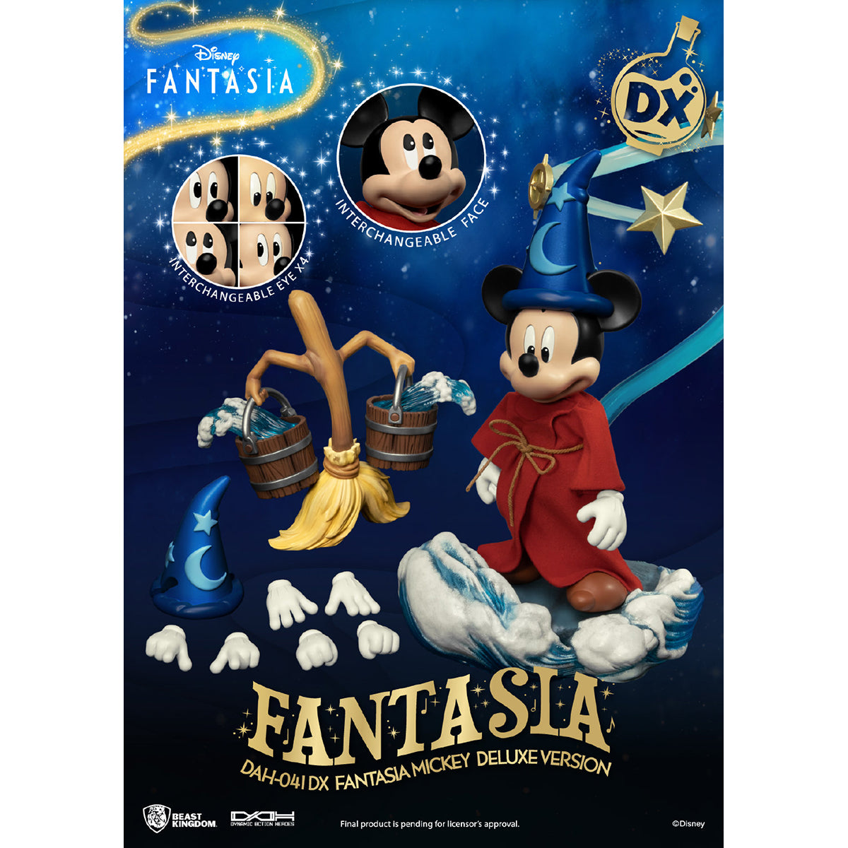 Beast Kingdom DAH-041DX Disney Classic Mickey Fantasia Deluxe Version Action Figure