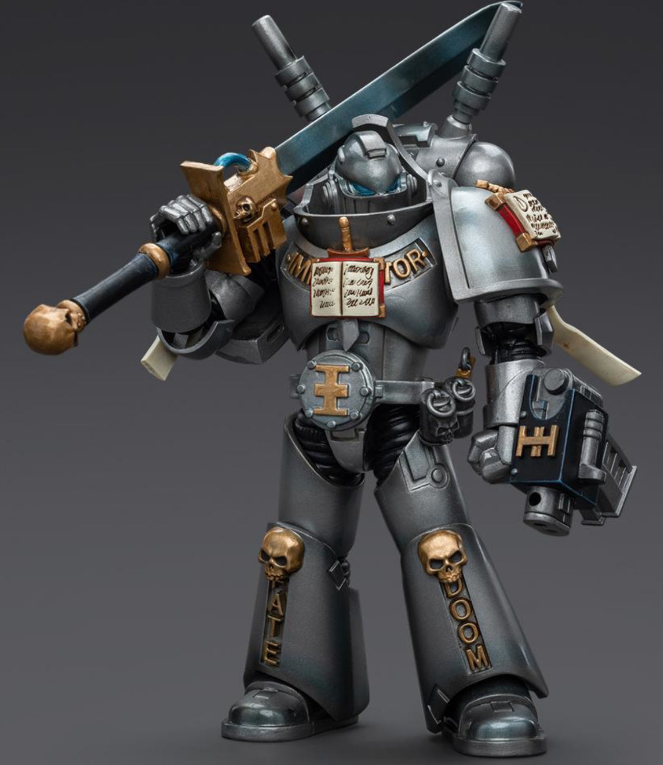 HiPlay JoyToy Warhammer 40K Collectible Figure: Grey Knights Interceptor Squad Interceptor with Storm Bolter and Nemesis Force Sword 1:18 Scale Action Figures JT8988