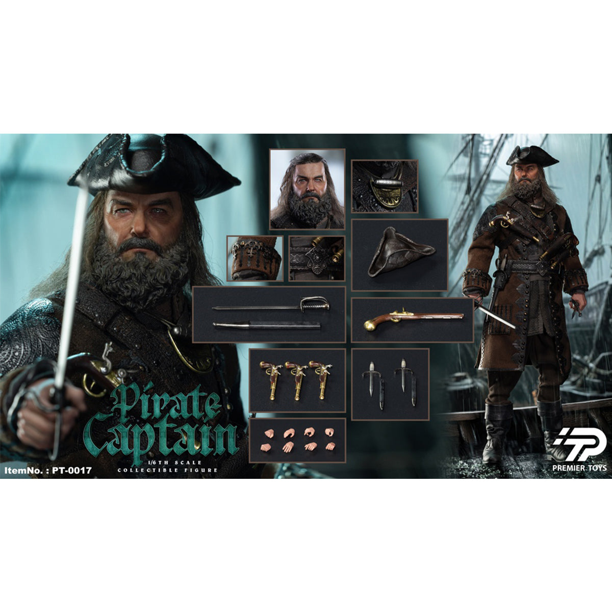 Premier Toys Pirate Captain Action Figures