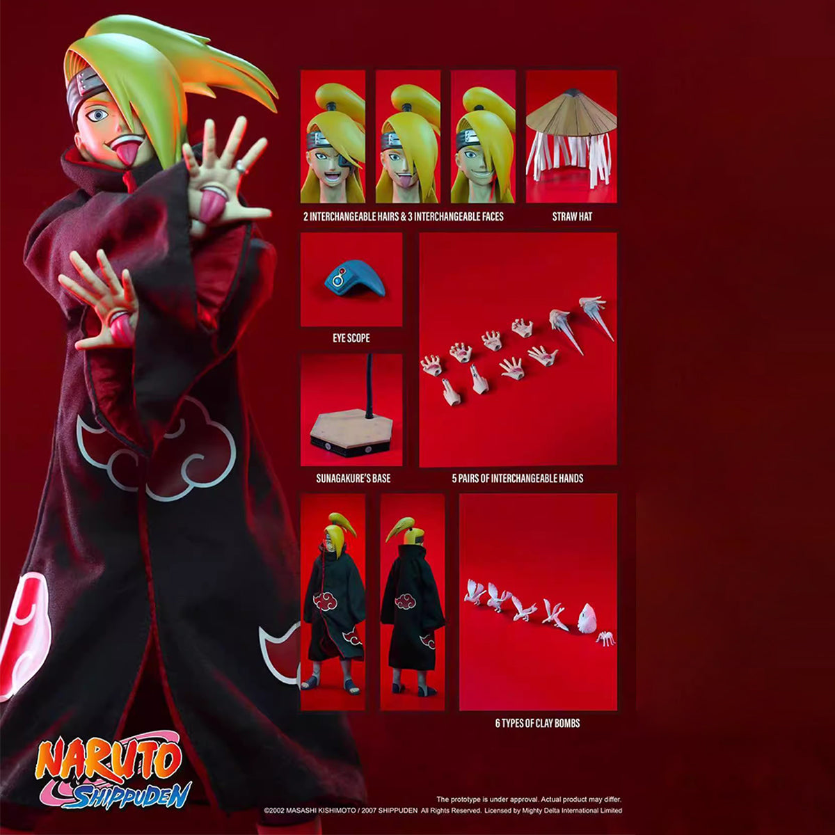 Zen Creations, Shippuden: Deidara, Normal Edition for Action Figure Full Set