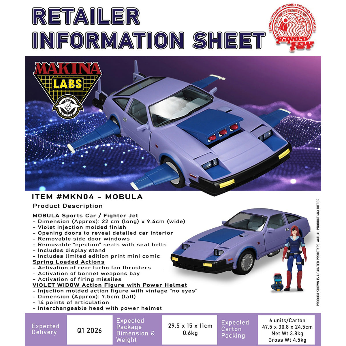 Ramen Toy MKN04 MAKINA LABS MOBULA Action Figure