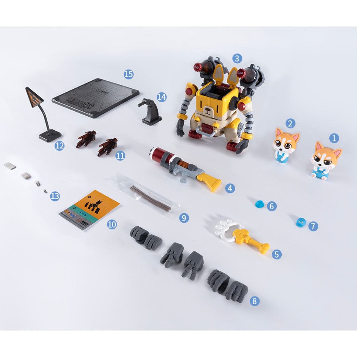 HEMOXIAN Meow! Woof! Secret Service Vol.1 HUSKY COLAJI Cute Pet Mecha Series Model Kit