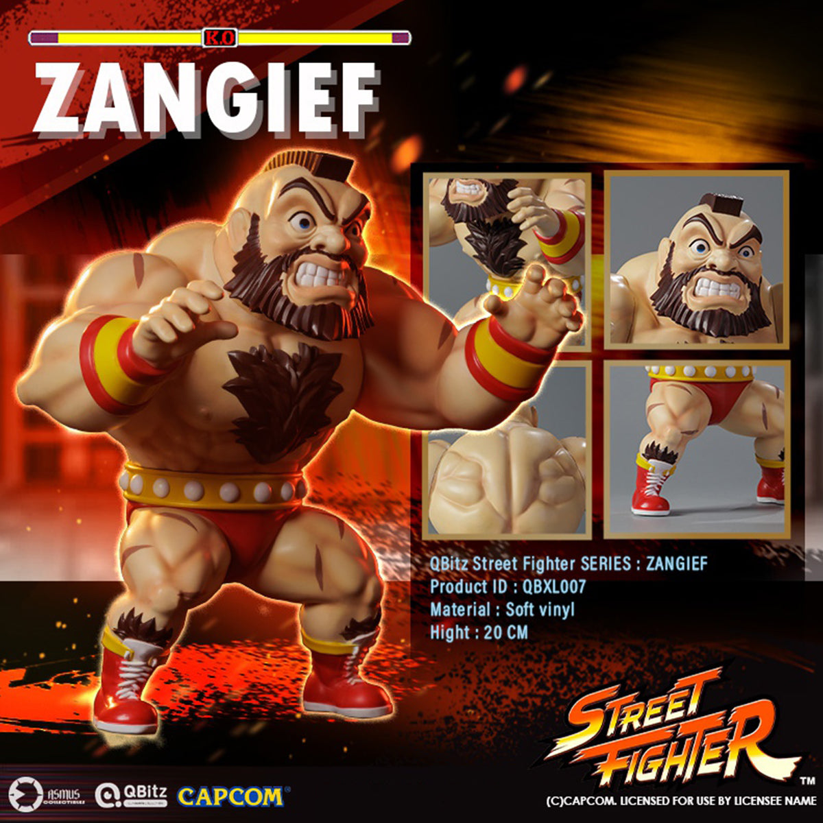 Asmus Toys Street Fighter QBITZ XL Series ZANGIEF Action Figures