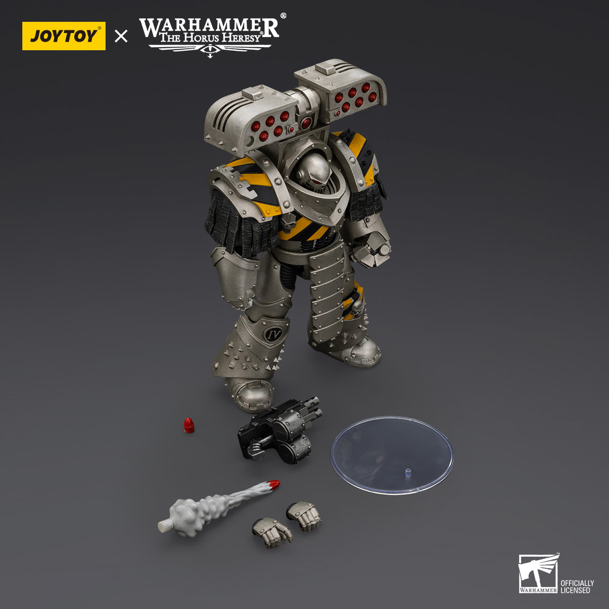 JOYTOY Warhammer La Herejía de Horus Guerreros de Hierro Tirano Asedio Terminator con lanzacohetes Figuras de acción