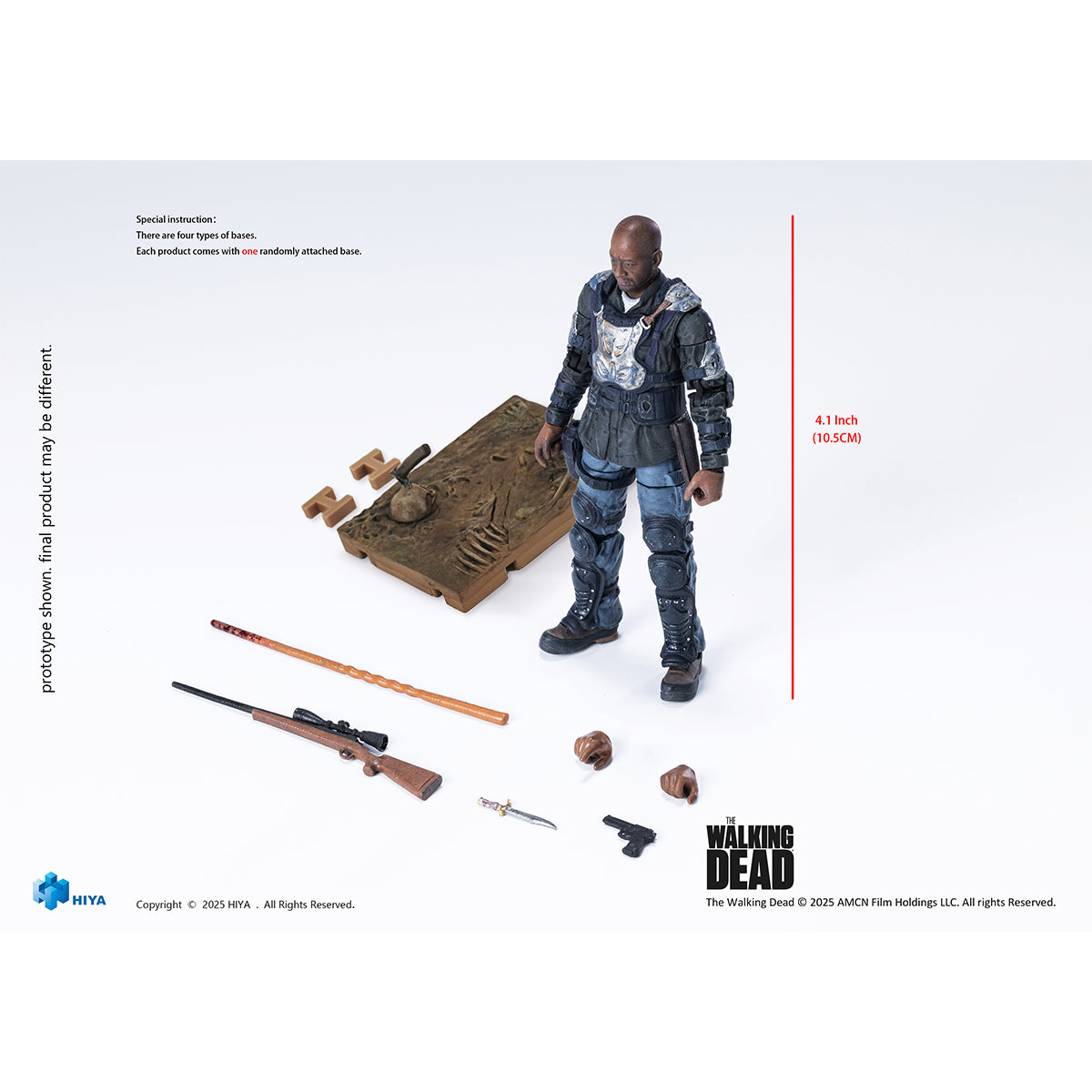 HIYA The Walking Dead Morgan EXQUISITE MINI Series 1/18 Scale Action Figure
