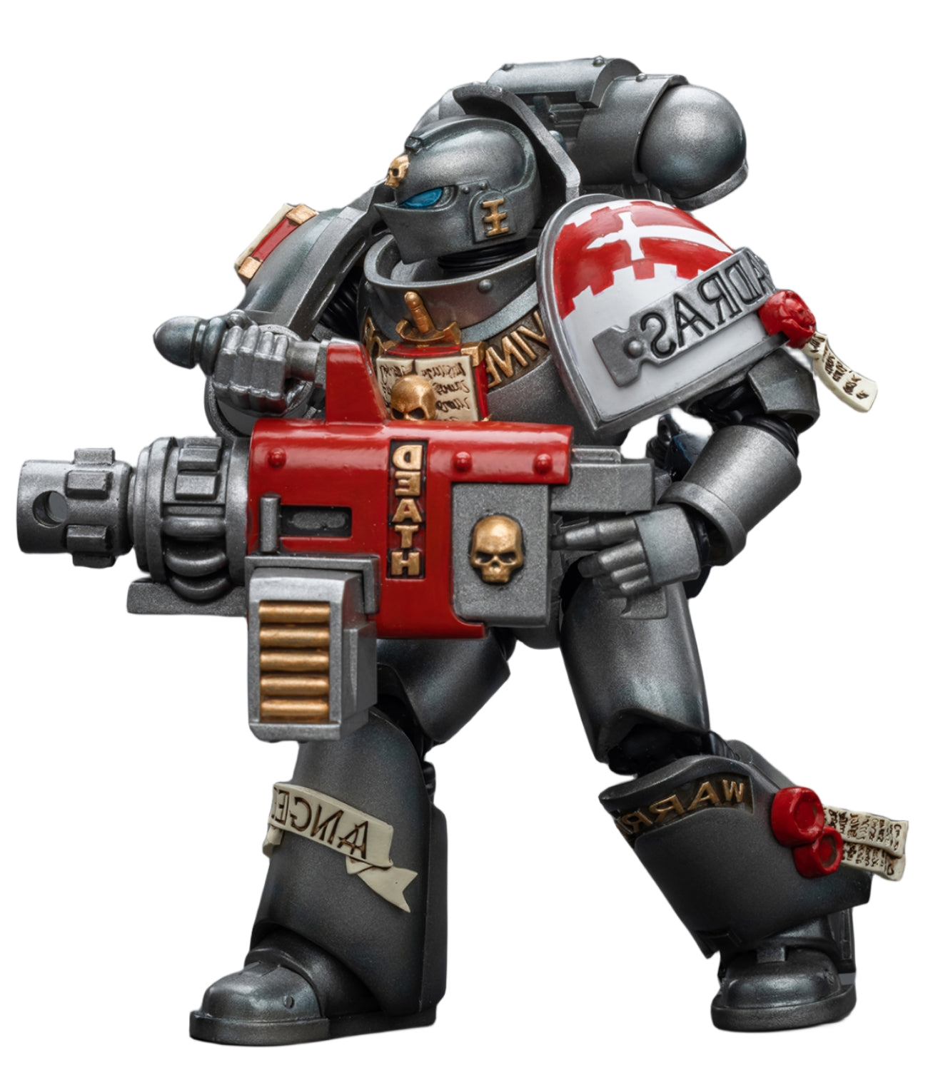 HiPlay JoyToy Warhammer 40K Collectible Figure: Grey Knights Strike Squad Grey Knight with Psycannon 1:18 Scale Action Figures JT9015