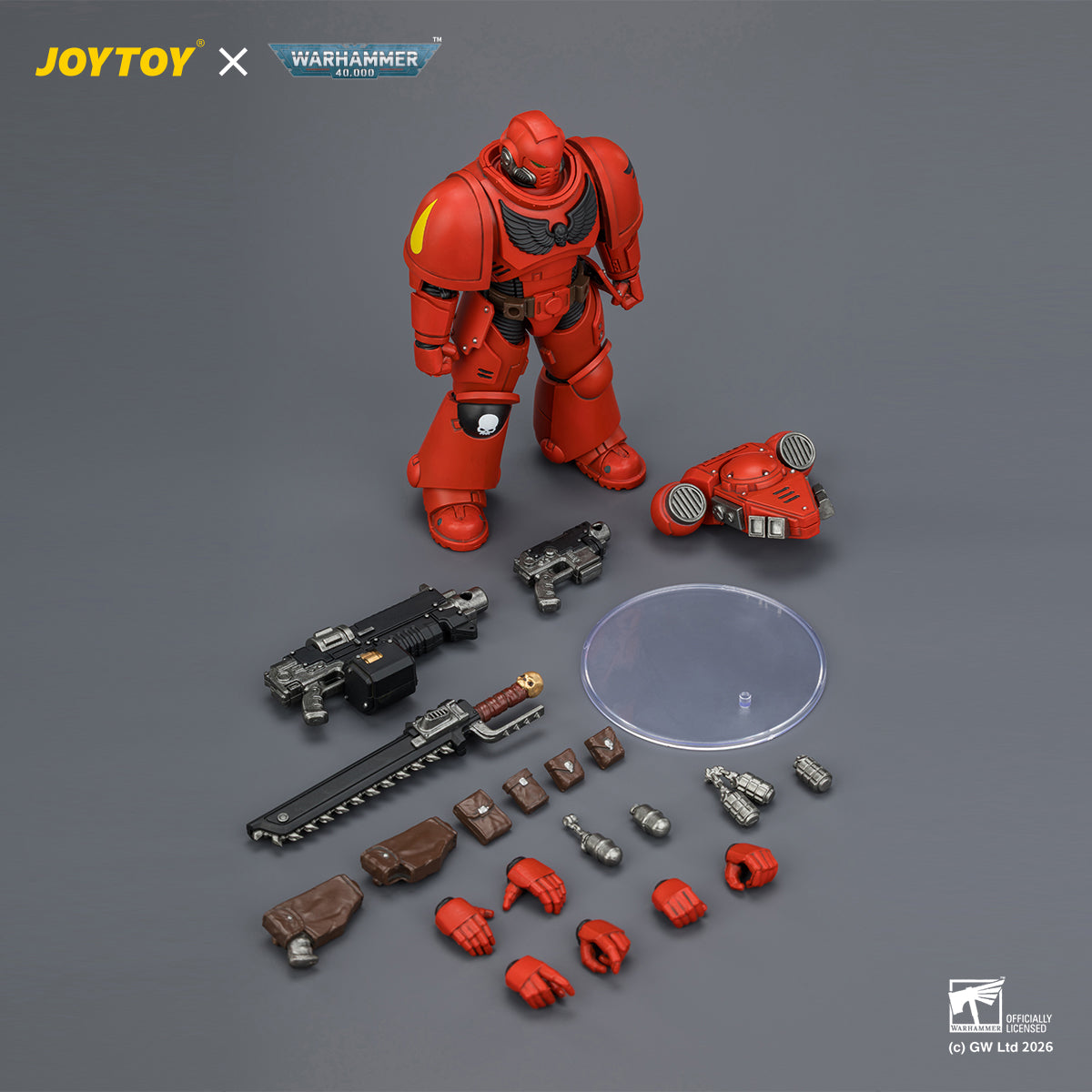 JOYTOY Warhammer 40k Black Templars/Raven Guard/White Scars/Salamanders/Dark Angels/Space Wolves/Imperial Fists/Iron Hands/Blood Angels/Ultramarines Intercessor Bolt Rifle Bolt Pistol Chainsword