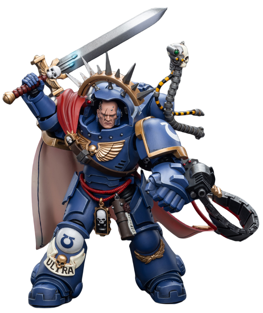 HiPlay JoyToy Warhammer 40K Collectible Figure: Ultramarine Captain in Gravis Armour 1:18 Scale Action Figures