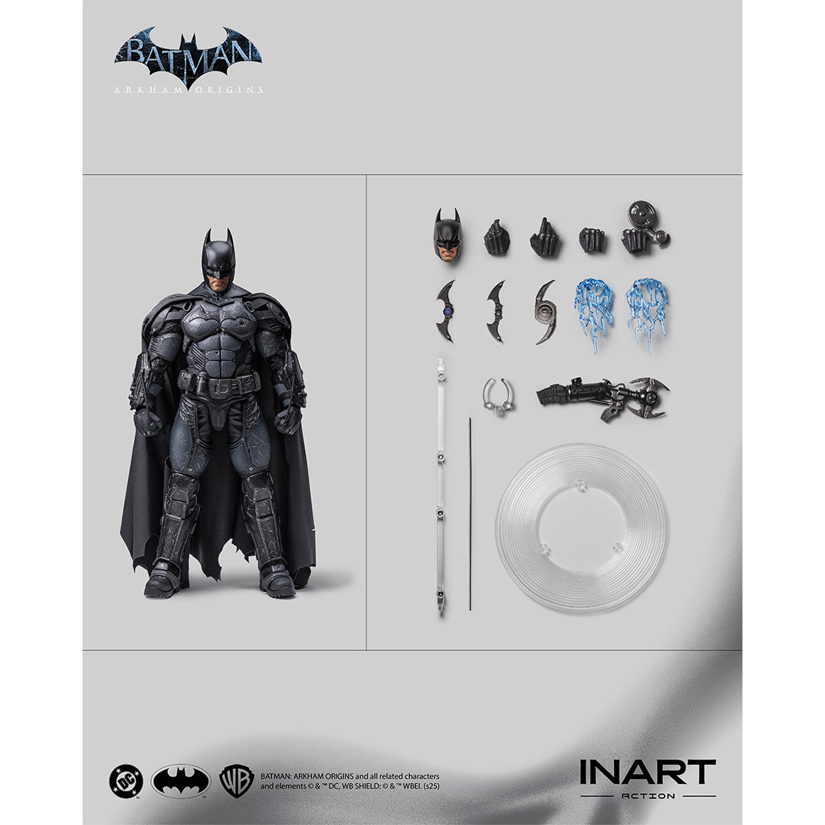 INART DC Comics MAG G0007 Batman: Arkham Origins - Batman (Battle Damaged Version) 1/12 Scale Action Figure
