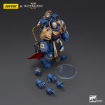 JOYTOY Ultramarines Marneus Calgar Chapter Master con armadura MKX Gravis y guanteletes de Ultramar Figuras de acción