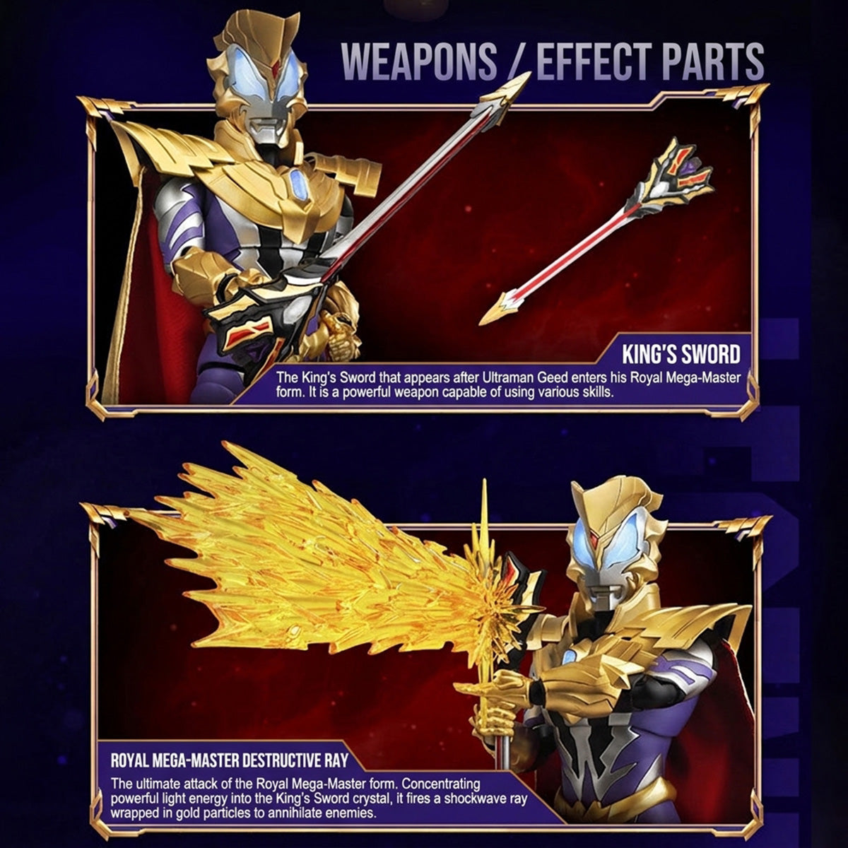 BLOKEES Ultraman Geed Royal Mega Master Legend Edition with LED Lights Model Kit