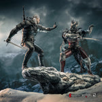 PureArts 1/6 The Witcher 3：Wild Hunt - Geralt vs Eredin Art VideoGame Statue