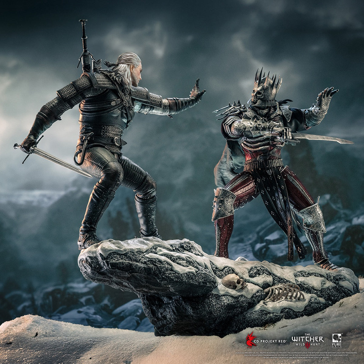 PureArts 1/6 The Witcher 3：Wild Hunt - Geralt vs Eredin Art VideoGame Statue