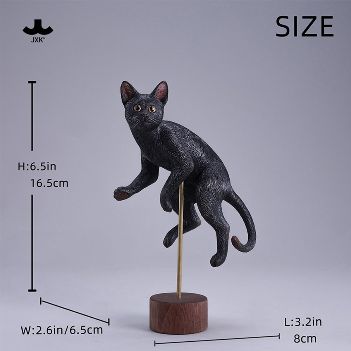 JXK Swimming Pose Cat Static Expertly Hand-Painted Lifelike 1/6 Scale Animal Figurine