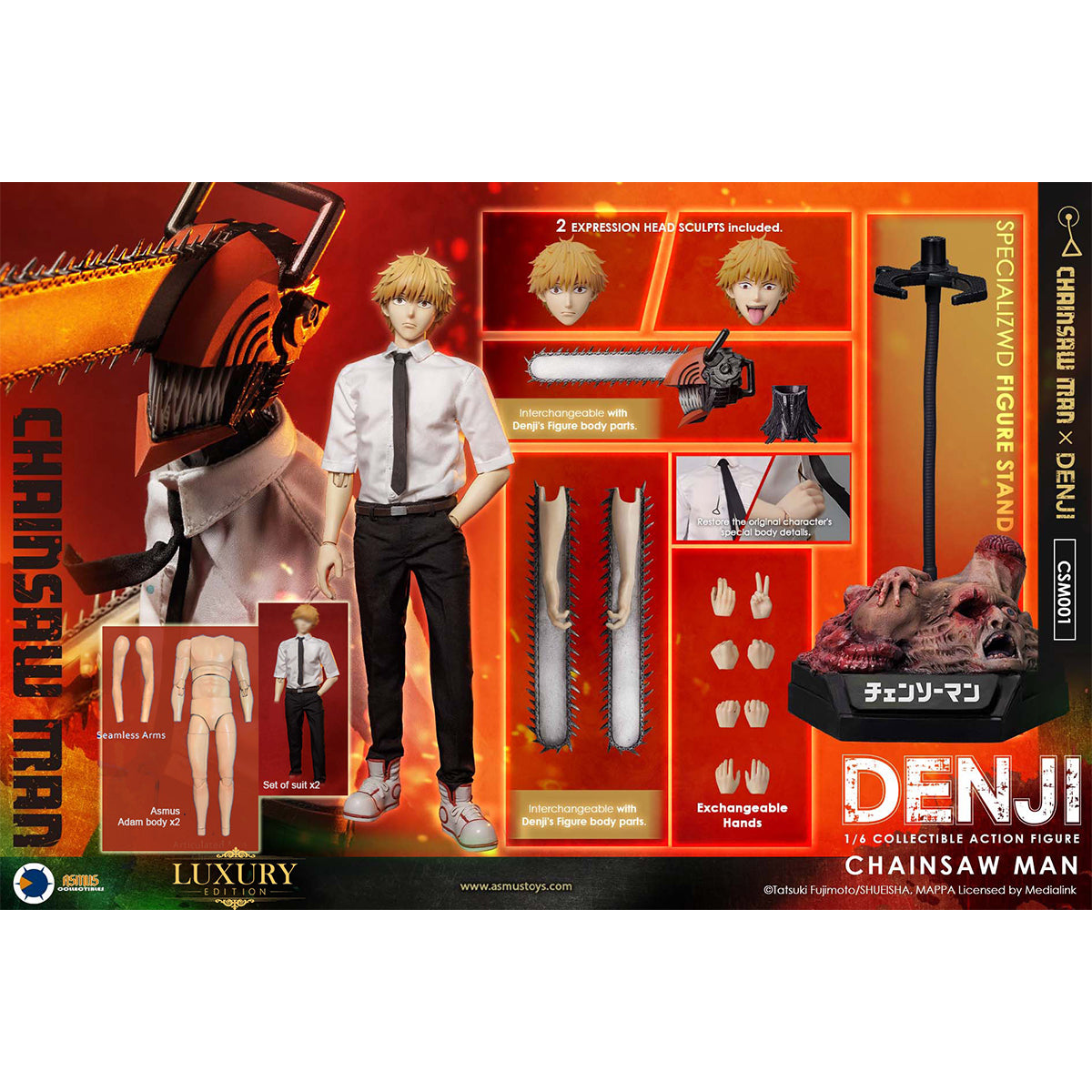 Asmus toys Chainsaw Man: Denji CSM001 1/6 Scale Animation Action Figure