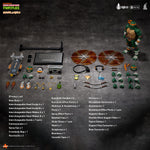 HEATBOYS HEFIG HB0105 Michelangelo 1/12 figure — Figure and accessory layout for the displayed edition