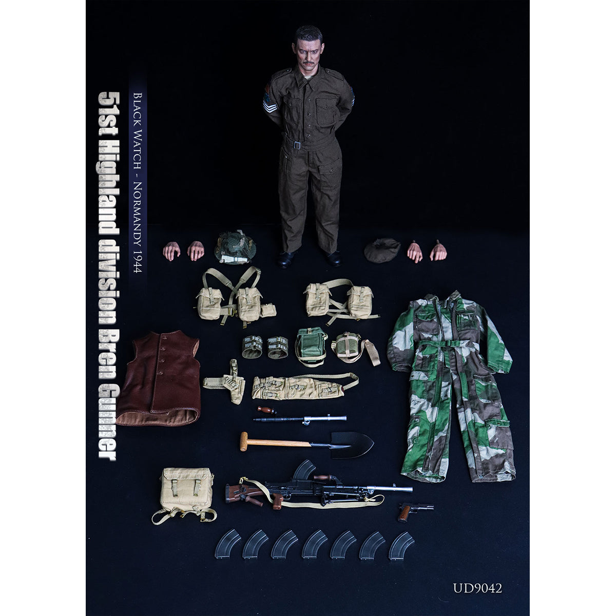 UJINDOU WWII British Army 51st Highland Division Bren Gunner