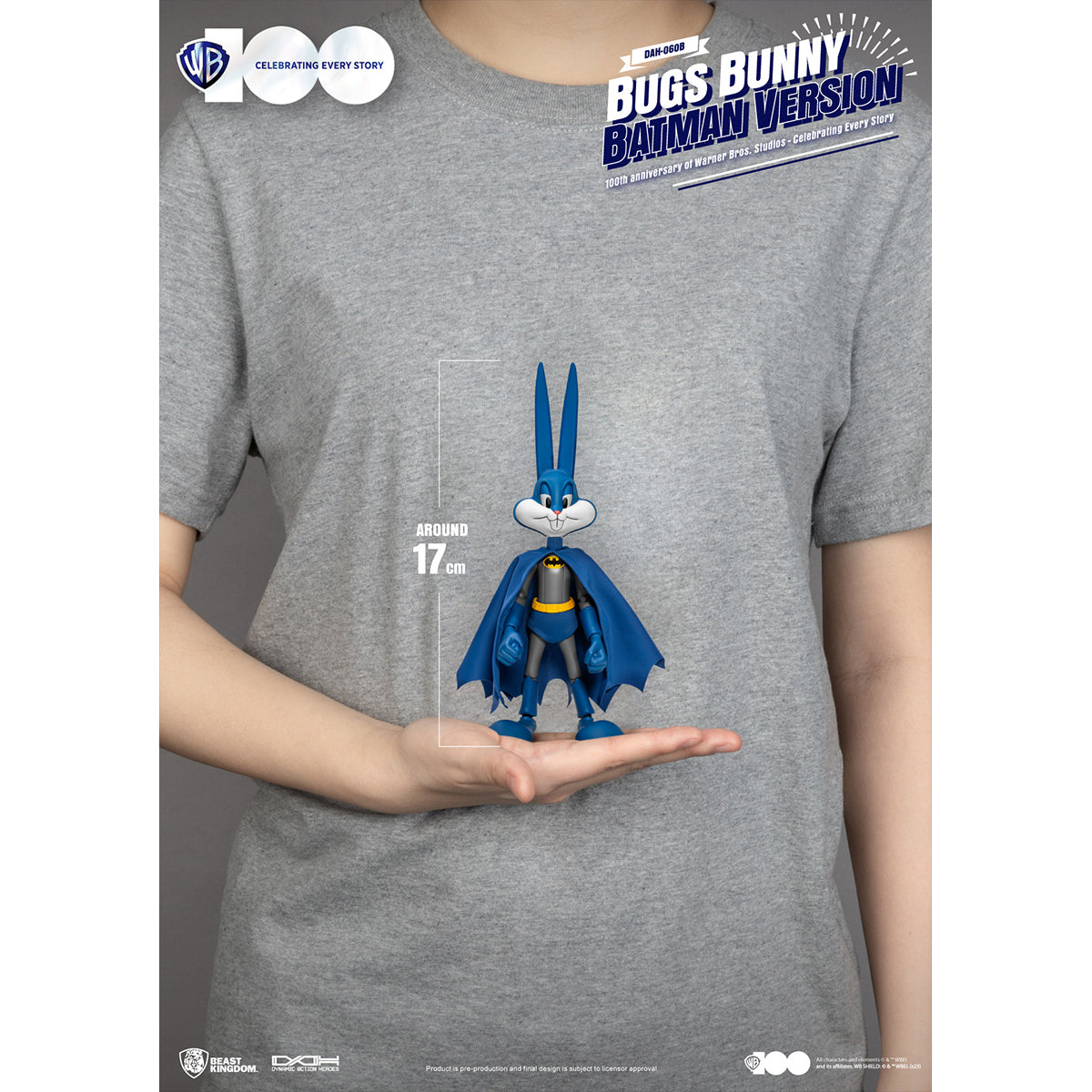 Beast Kingdom DAH-060B 100th Anniversary of Warner Bros. Studios Bugs Bunny Batman Version Action Figure