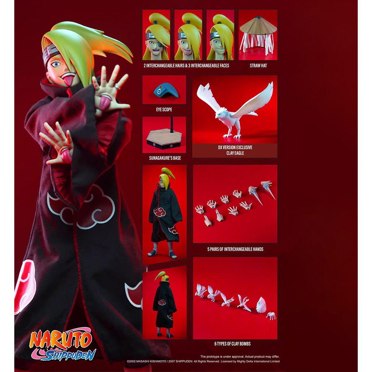 Zen Creations, Shippuden: Deidara, Deluxe Edition for Action Figure Full Set