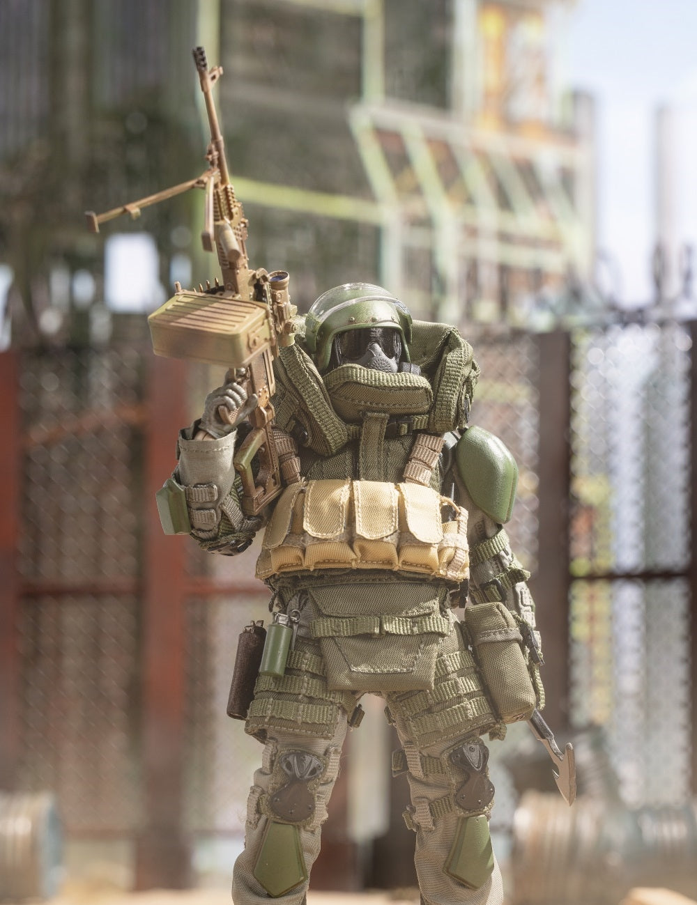 (Only Shipped to the US) HASUKI Collectible Figure Full Set: Shield Soldier, Video Game, Military Style, Seamless Design, 1:12 Scale Miniature Action Figurine SA02