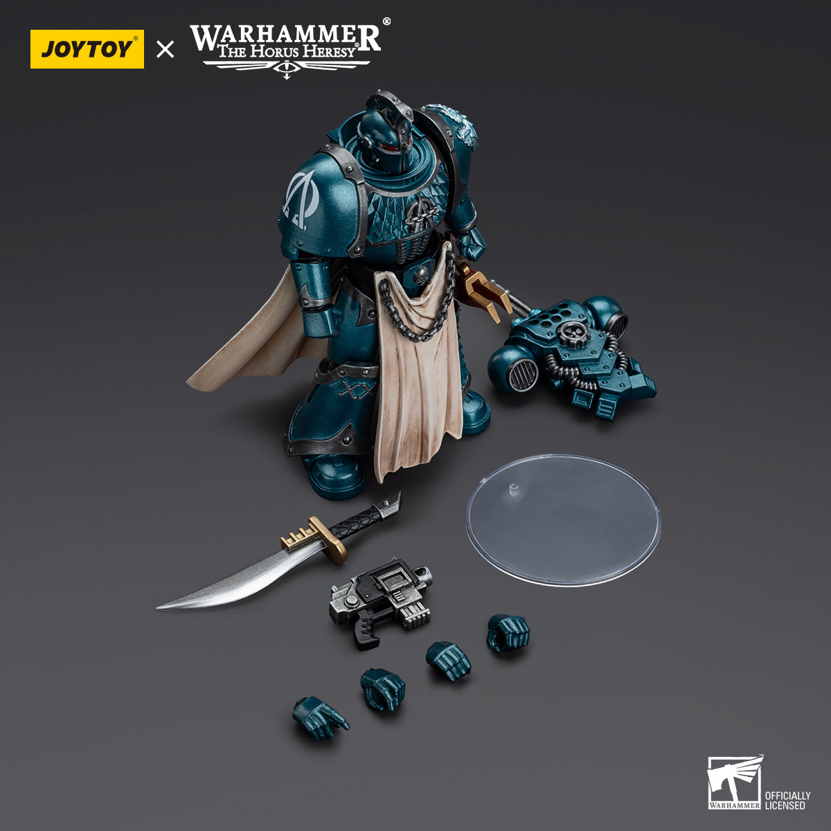 Figuras de acción JOYTOY Warhammer La Herejía de Horus: Legión Alfa, Pretor de la Legión con Espada de Poder