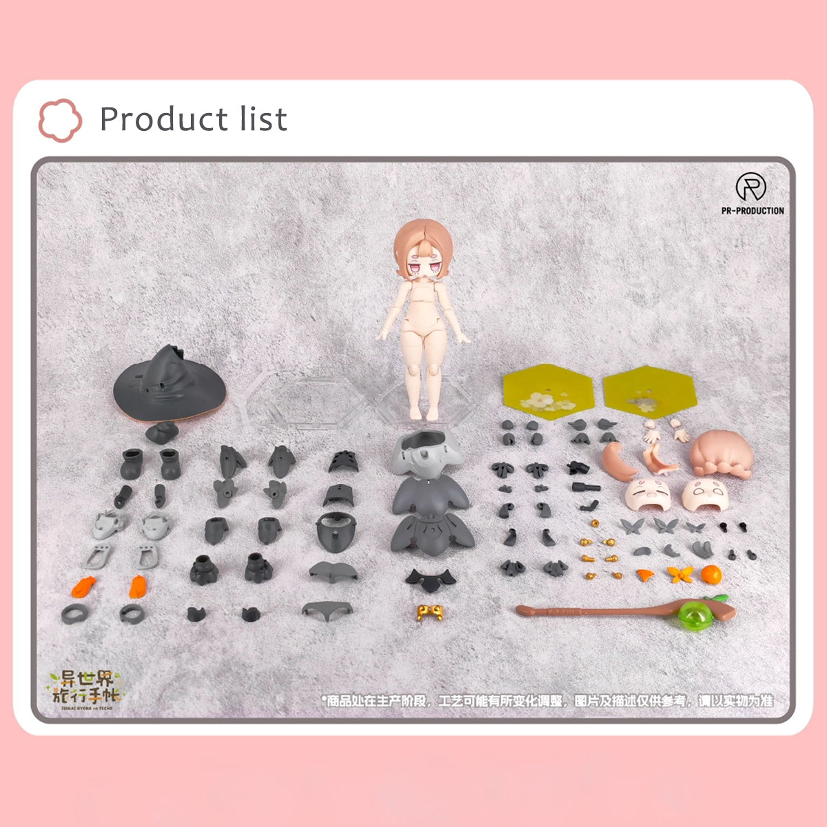 PR Production ISEKAI Travel Notebook Novice Mage Mars Stock & Play Expansion Pack 01 (Bubble Stand Type A) Doll Accessory & Model Kit