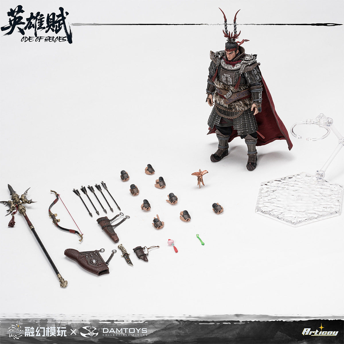 FUSION FANTASY × DAMTOYS Odes of Heroes Jiuyuan Fierce Tiger FTOH-01 Lv Bu 1/12 Scale Action Figure