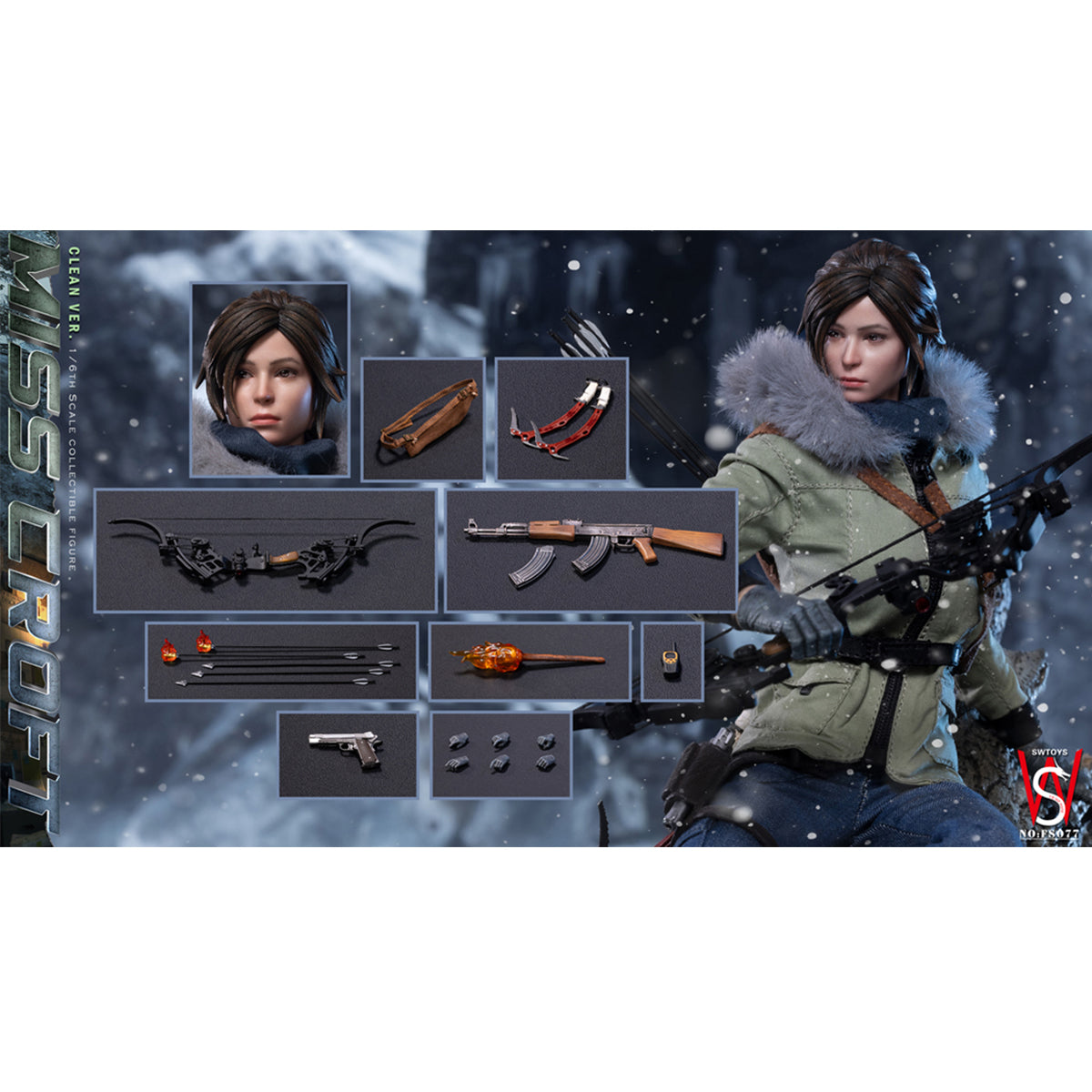 SWtoys MISS CROFT NO:FS077 1/6 Scale Action Figure