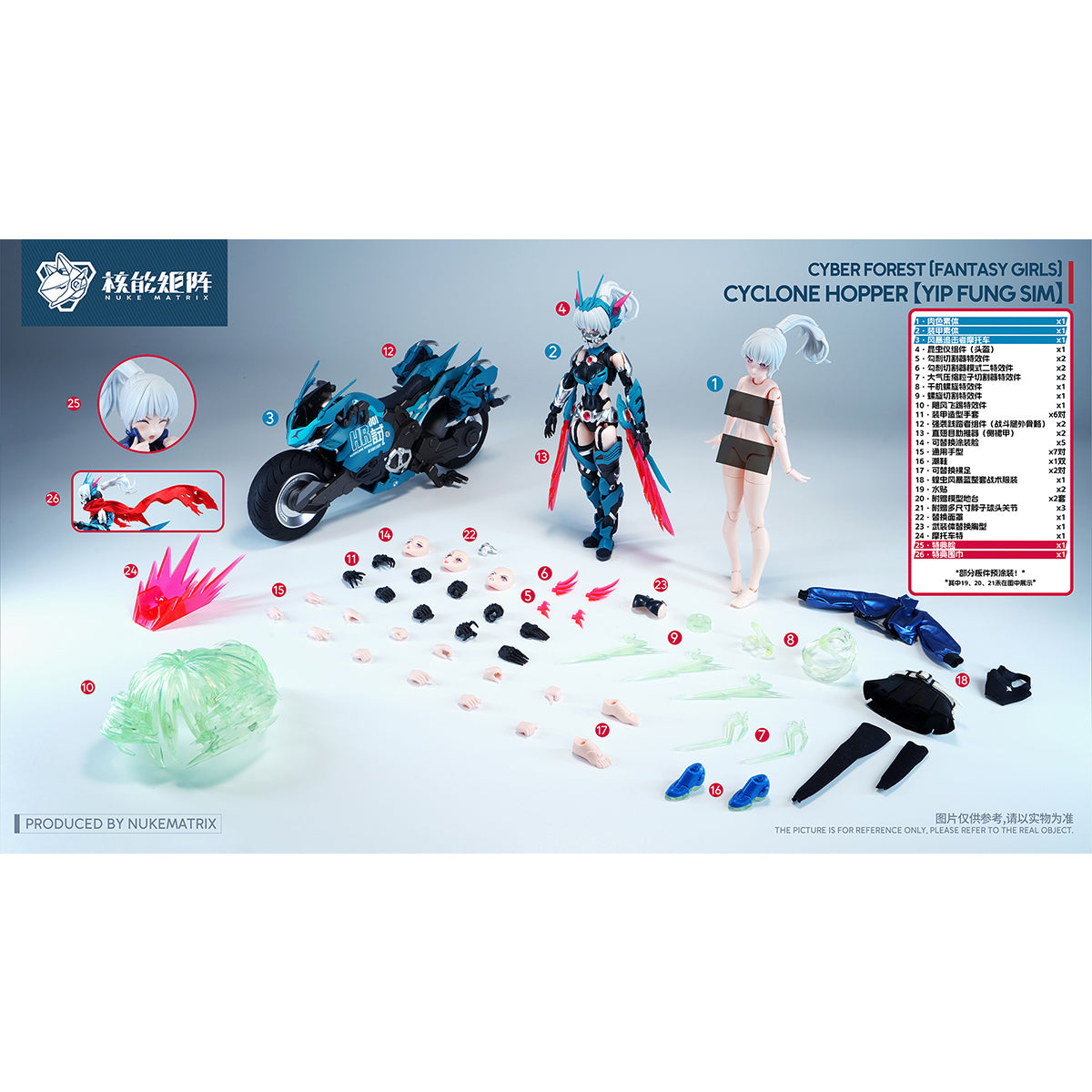 NUKE MATRIX FF0120 Cyclone Hopper Yip Fung Sim 1/12 Scale Assembly Model Kits
