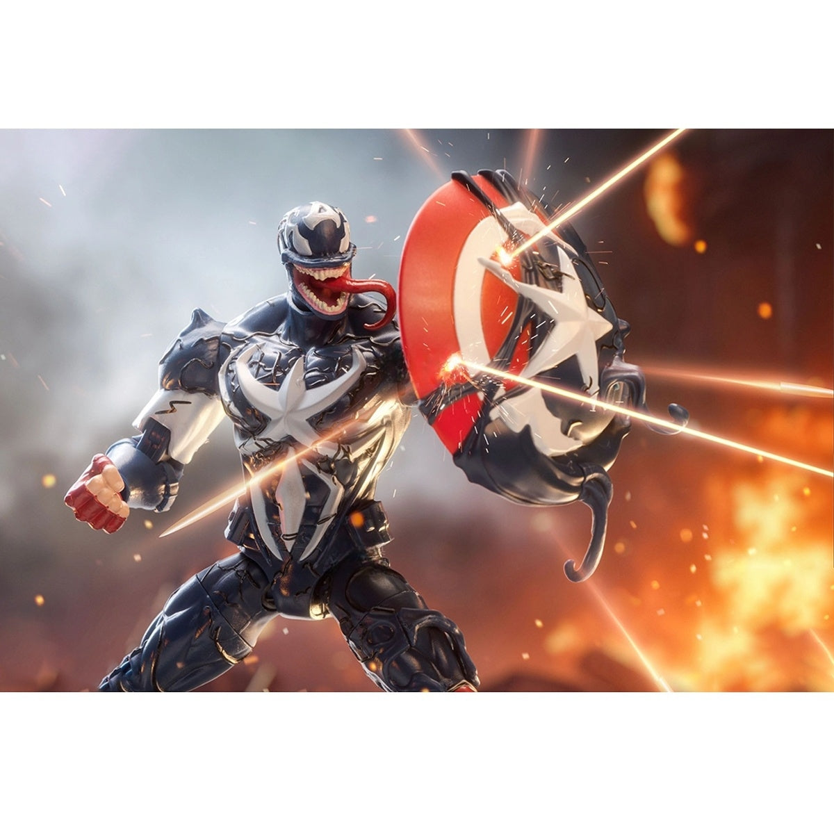 Only Shipped to the US) ZD Toys 1/10 Venomized Capt. America Action F
