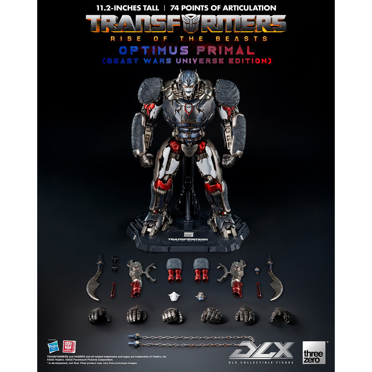 Threezero Transformers: Rise of the Beasts DLX Optimus Primal (Beast Wars Universe Edition) 3Z08850W0 Figure