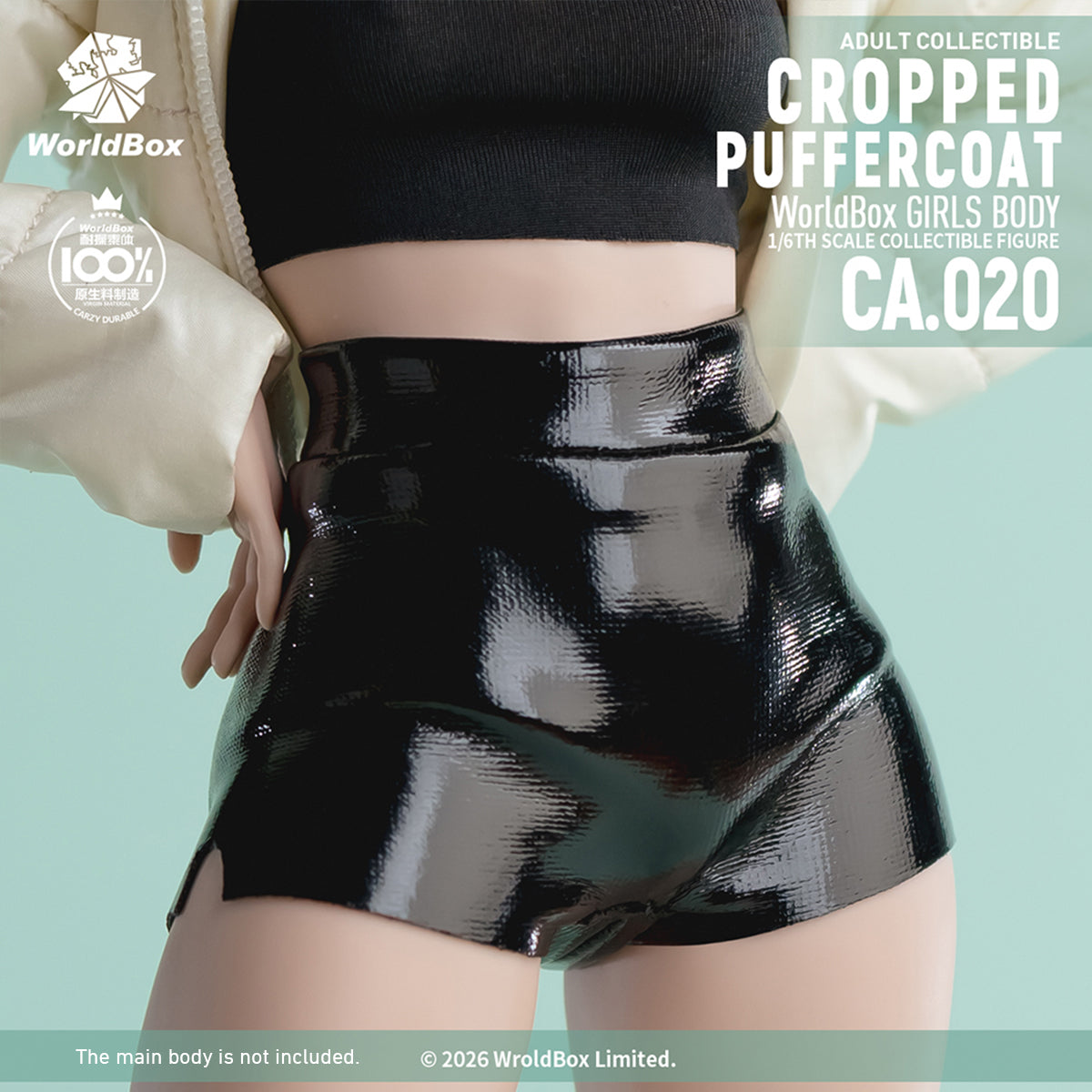 Worldbox Milk Coffee Dark Skin Down Jacket Set CA020 1/6 Scale Doll Clothes Accessory Fit Action Figure