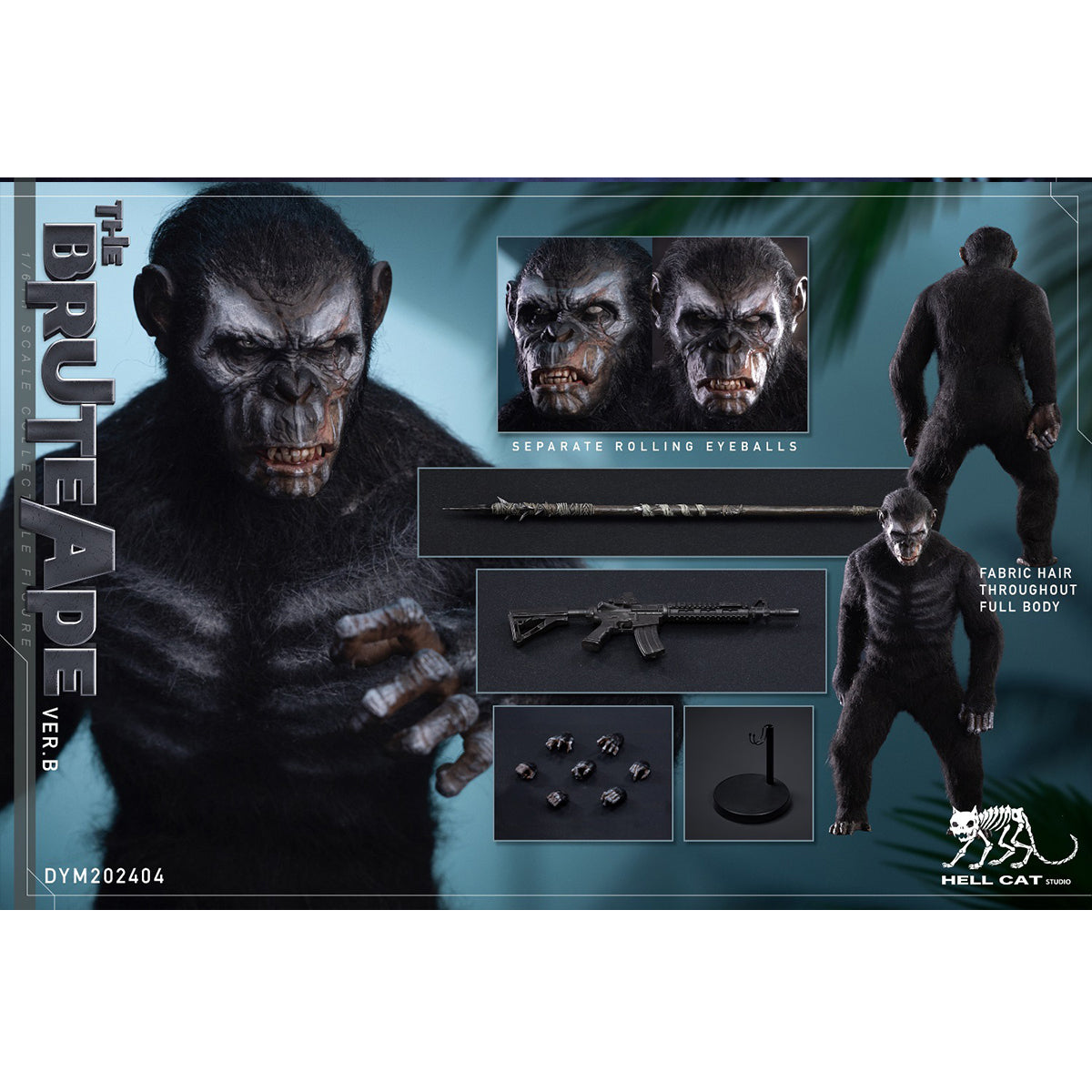 Hellcat, Ape Leader & Black Painted Horse 1/6 Scale Action Figure