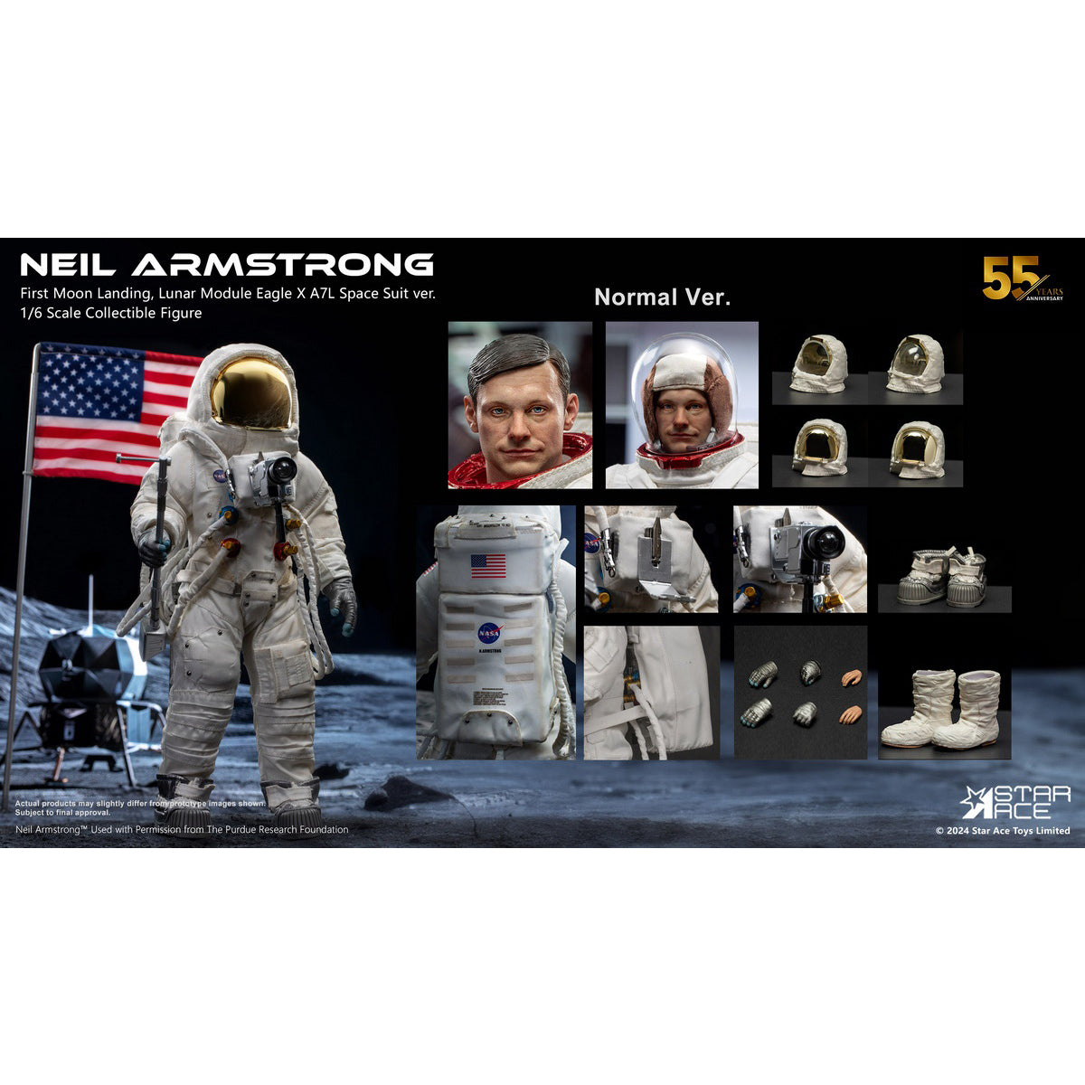STAR ACE Toys Astronaut Armstrong Standard Edition Action Figures