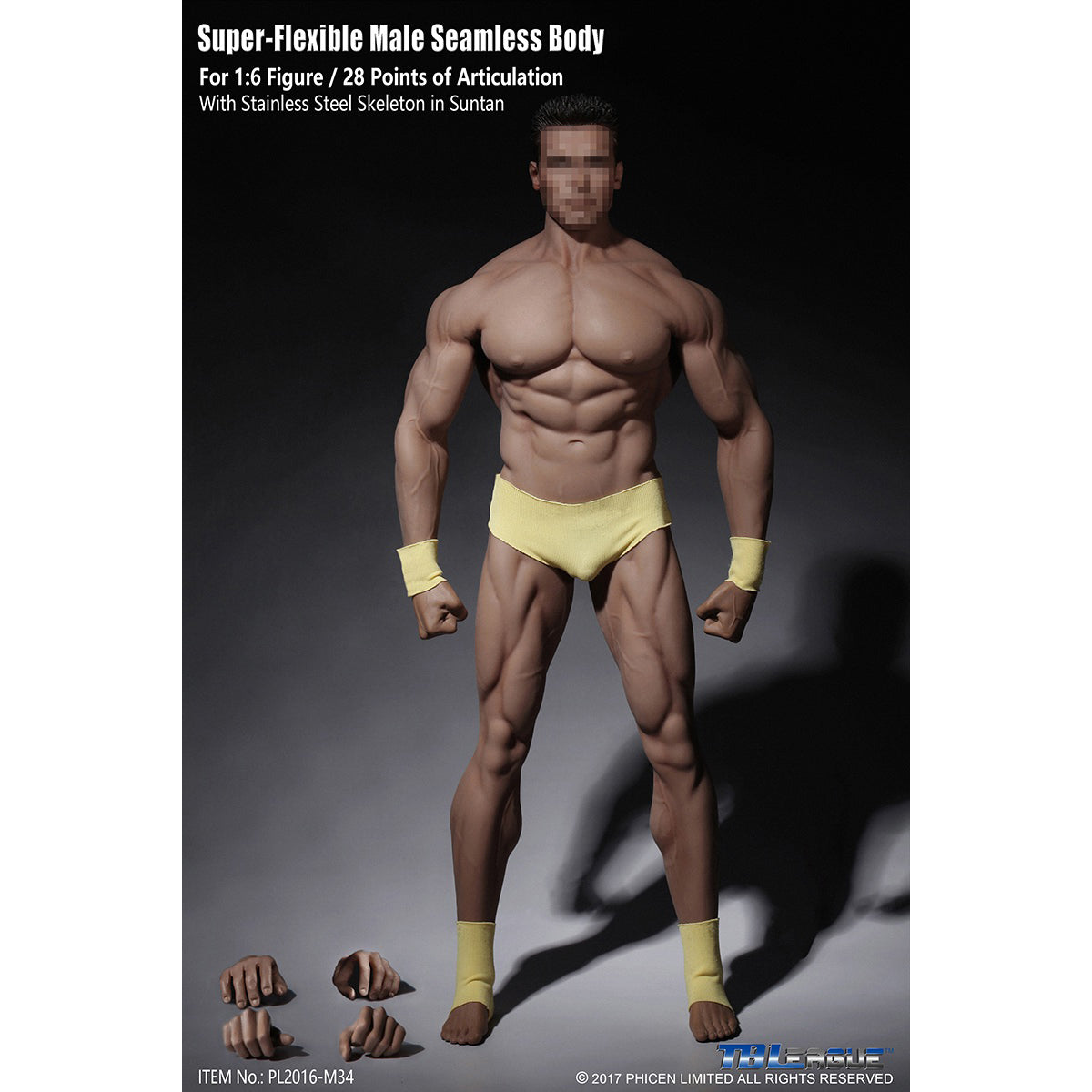 TBLeague, Seamless Male Muscular Body Suntan-Skin, Action Figures Body