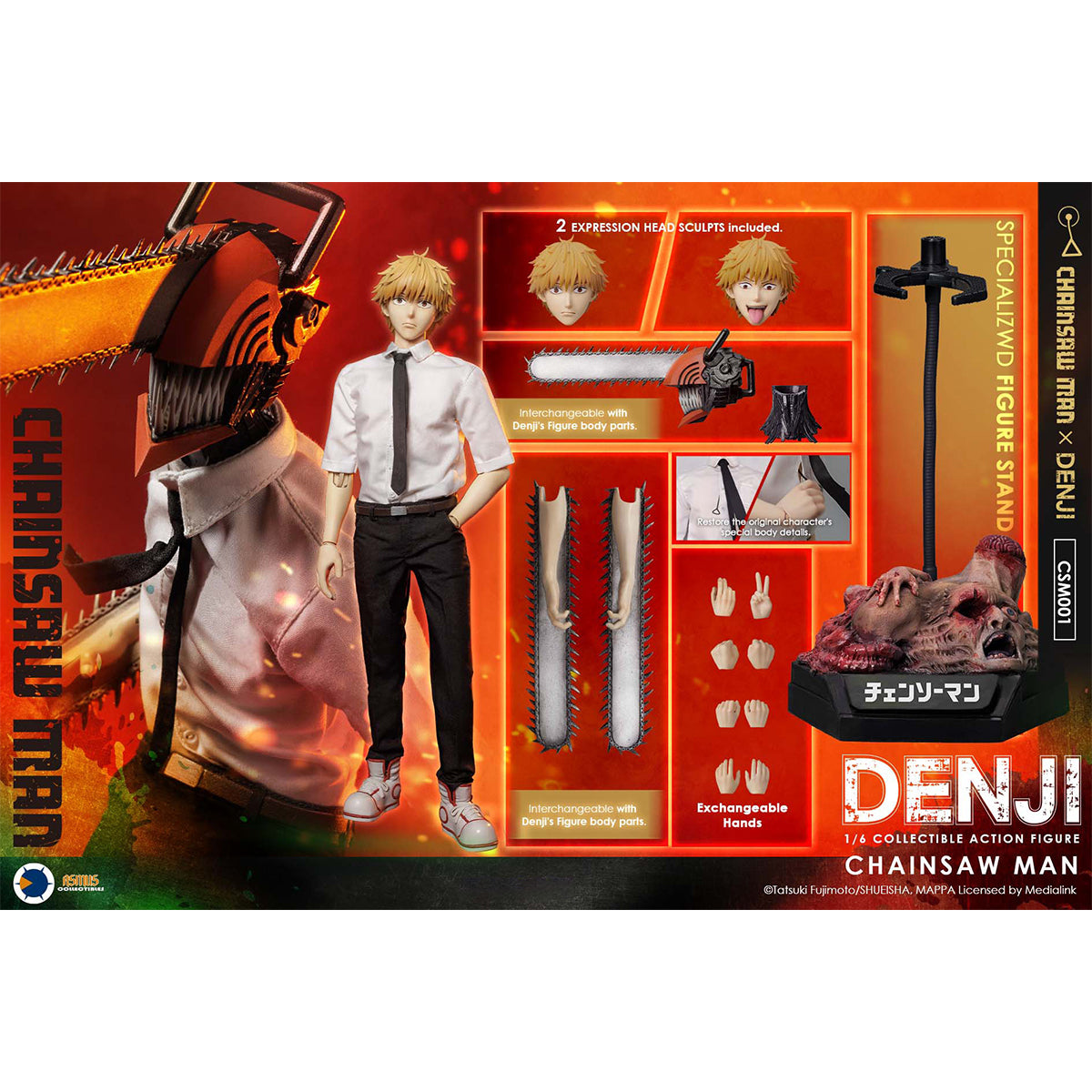 Asmus toys Chainsaw Man: Denji CSM001 1/6 Scale Animation Action Figure