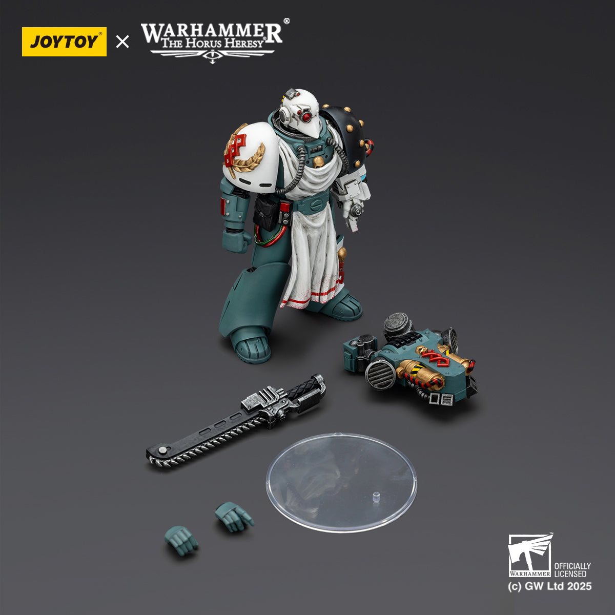 JOYTOY Imperial Fists Legion Apothecary/Sons of Horus Legion Apothecary & Legion Champion & Cataphractii Praetor with Combi-Melta and Power Maul 1/18 Scale Action Figure