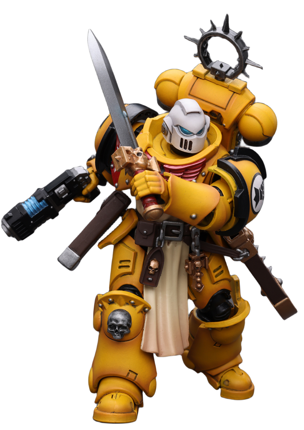 HiPlay JoyToy Warhammer 40K Collectible Figure: Primaris Space Marines Imperial Fists Bladeguard Veteran 1:18 Scale Action Figures JT2771 (Imperial Fists JT2771)