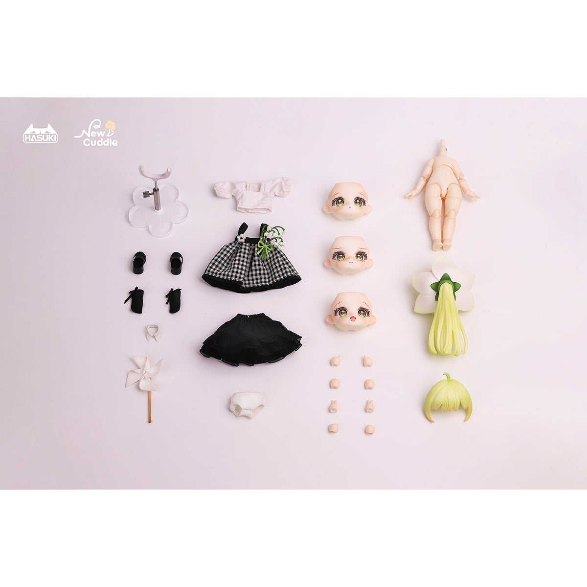 HASUKI ドール用 衣服 1/12 まとめ売り HASUKI Fiori Main Body & Doll Clothes Set 1/12 Scale Action Figure