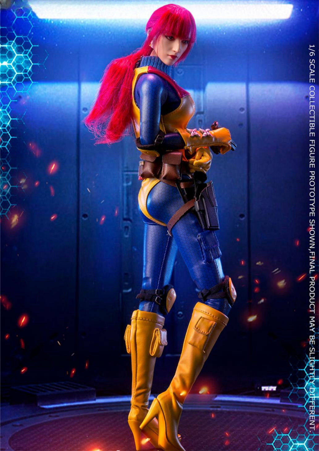 HiPlay FLAGSET Collectible Figure Full Set: G.I.Joe Scarlett, Anime Style, 1:6 Scale Female Miniature Action Figure, BBK013