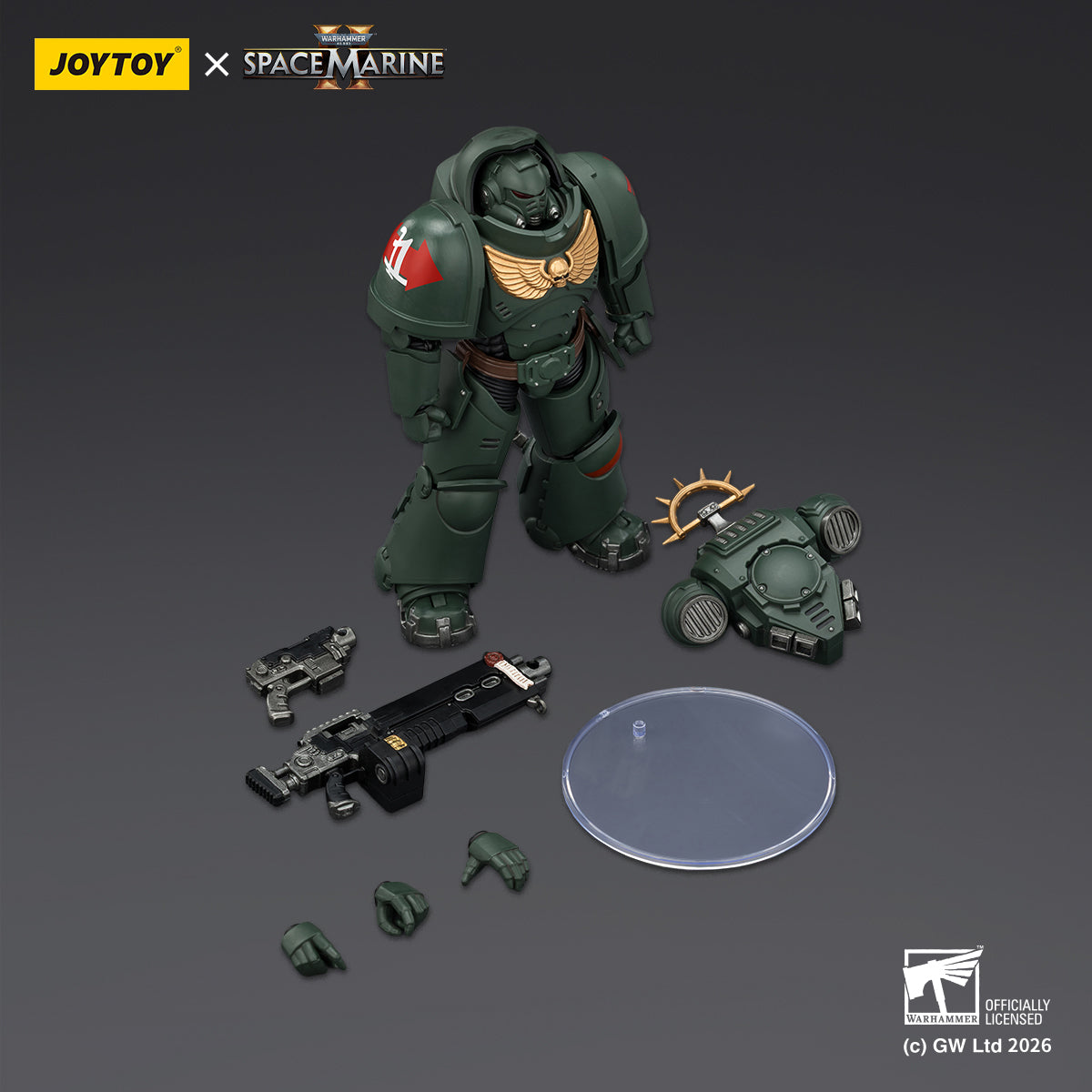 JOYTOY Warhammer 40,000: Space Marine 2 Heavy Intercessor with Heavy Bolt Rifle and Bolt Pistol (Game Edition) 1/18 Scale Action Figure