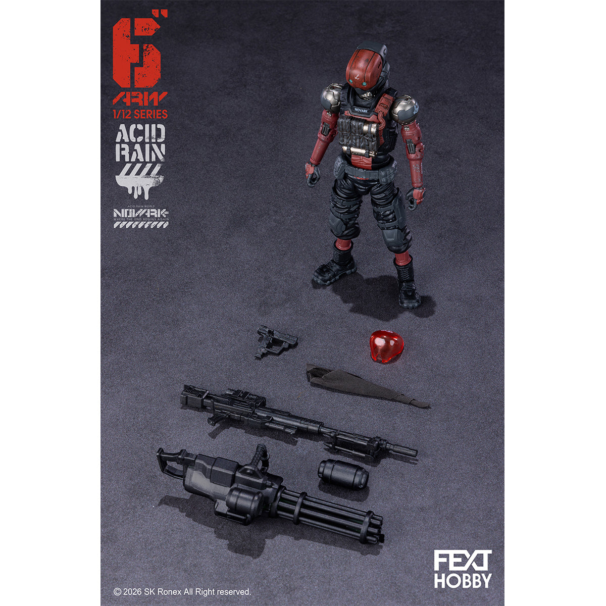 FEXT HOBBY Acid Rain World: Novark FXH-AR-005 Valerius FXH-AR-006 NVK Escort-L FXH-AR-001 Red Locust 1/12 Scale Action Figure