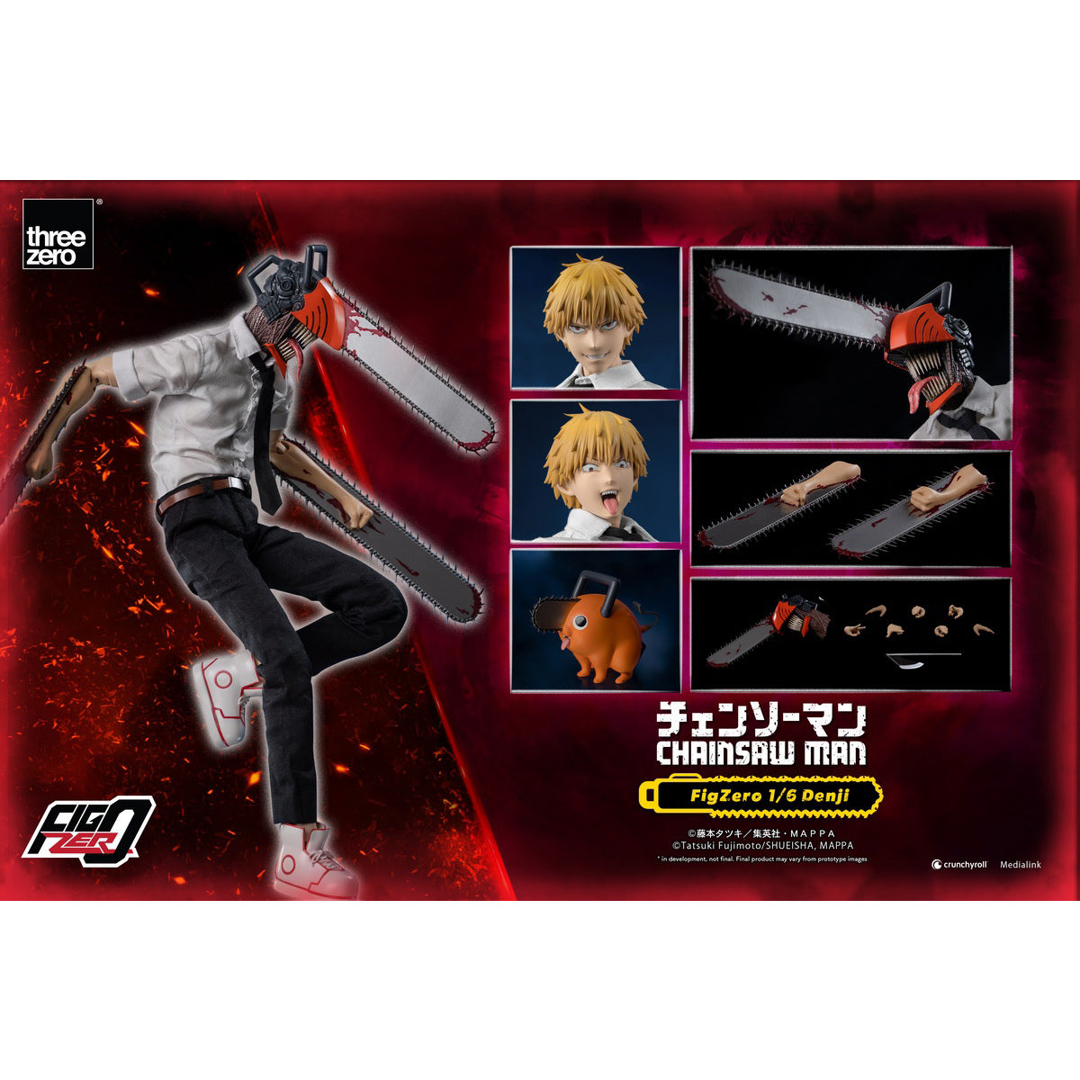 Threezero 3Z04080M0 CHAINSAW MAN Power & 3Z04070M0 CHAINSAW MAN Denji 1/6 Scale Action Figure