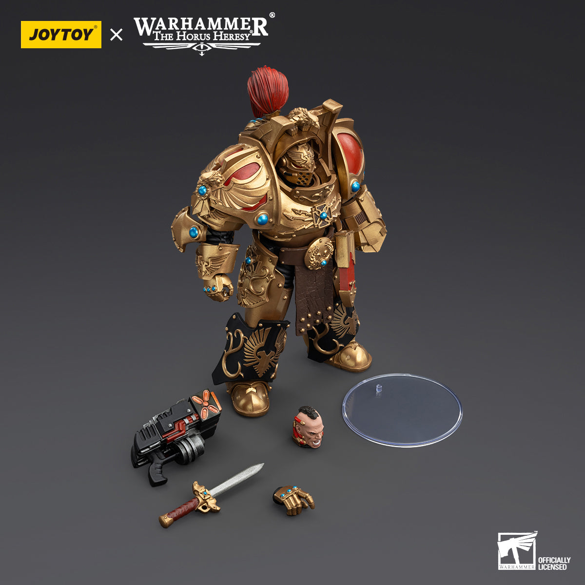 JOYTOY Warhammer The Horus Heresy Legio Custodes Aquilon Terminator Squad Aquilon with twin-linked Adrathic Destructor Action Figures