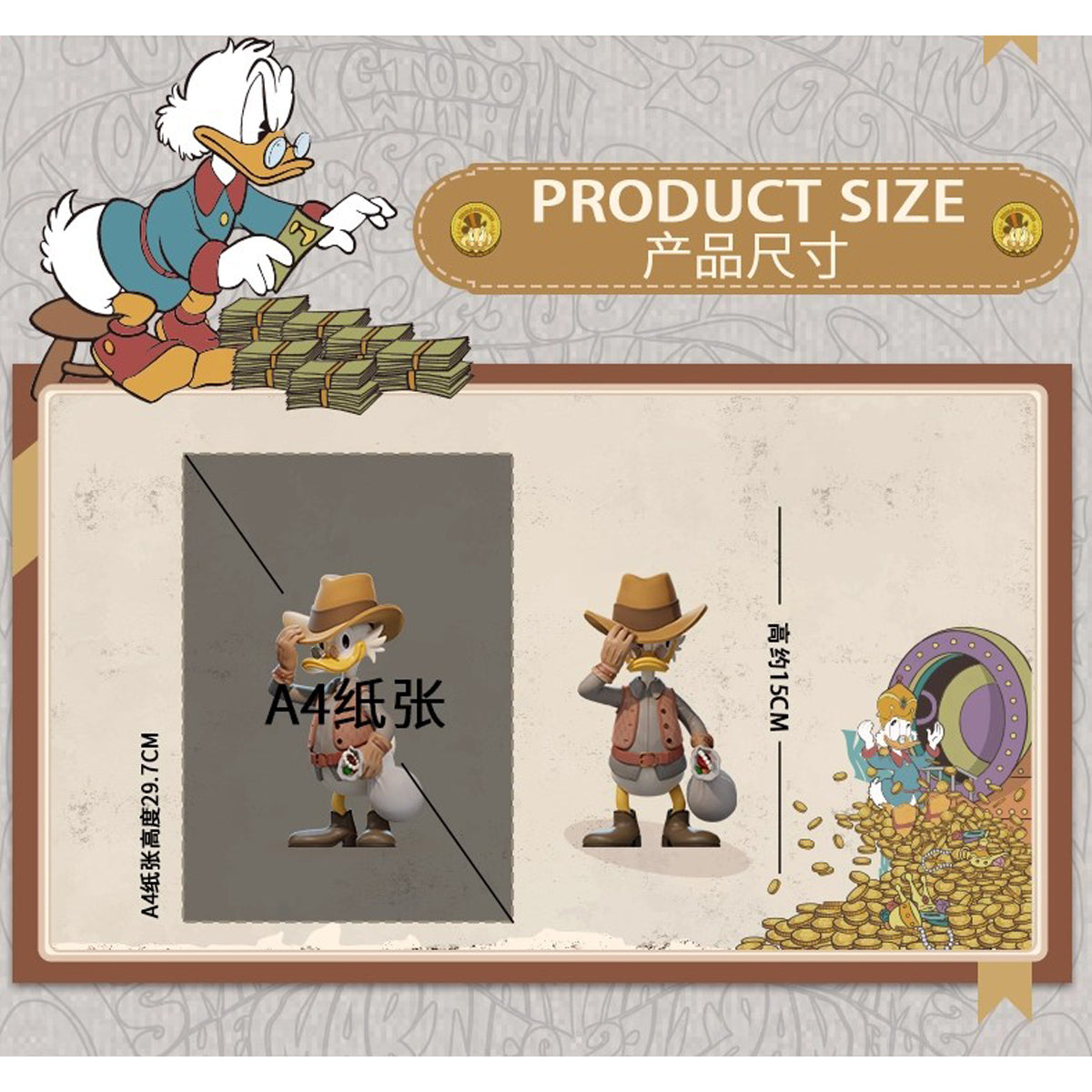 MORSTORM Disney 100th Anniversary Series Cowboy Scrooge Art Statue