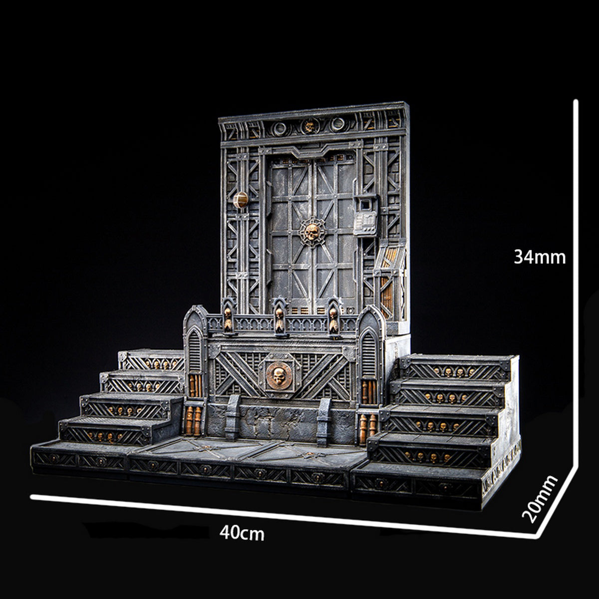 Xinglan Workshop Steel Casting 1/12-1/18 Warhammer Series Bro-style Mountain Diorama Scene Base (Hive City Version) Fit Action Figure